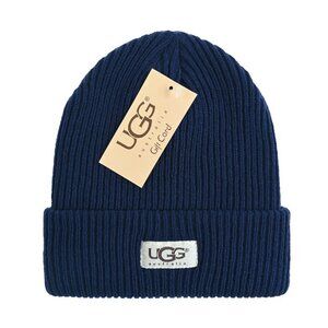UGG Navy Blue Skull Cap Cuffed Beanie Adult One Size Fits Most